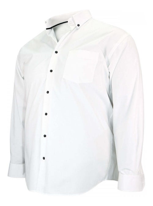 Chemise homme grande taille sport coupe droite MONTEROSSO Doublissimo Blanc , Marron , 45,46 2XL - Kiabi