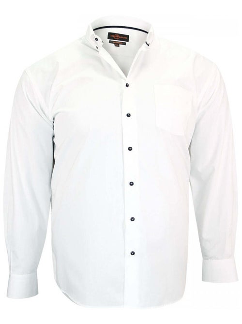 Chemise homme grande taille sport coupe droite MONTEROSSO Doublissimo Blanc , Marron , 45,46 2XL - Kiabi