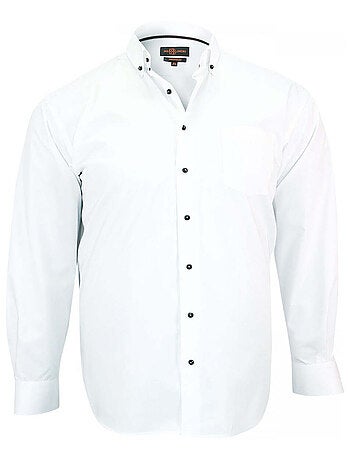 Chemise homme grande taille sport coupe droite MONTEROSSO Doublissimo Blanc , Noir , 51,52 5XL