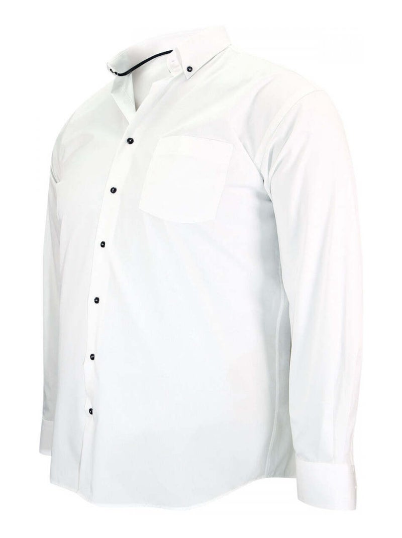 Chemise homme grande taille sport coupe droite MONTEROSSO Doublissimo Blanc , Rouge , 45,46 2XL Blanc Rouge - Kiabi