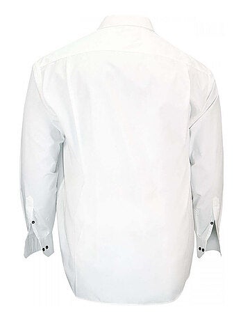 Chemise homme grande taille sport coupe droite MONTEROSSO Doublissimo Blanc , Noir , 47,48 3XL
