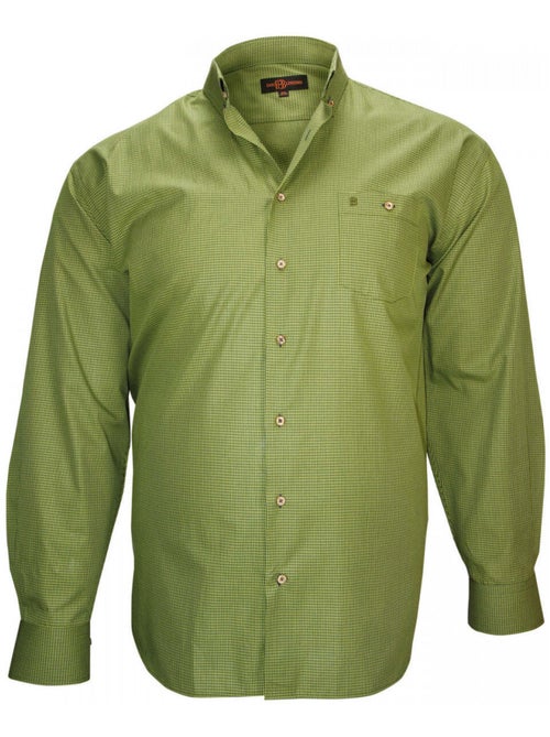 Chemise homme grande taille sport coupe droite NORMANDIE Doublissimo Vert , 49,50 4XL - Kiabi