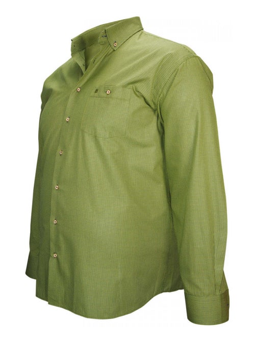 Chemise homme grande taille sport coupe droite NORMANDIE Doublissimo Vert , 49,50 4XL - Kiabi
