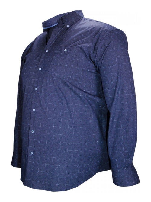 Chemise homme grande taille sport coupe droite NORWICH Doublissimo Blanc , Bleu , 45,46 2XL - Kiabi