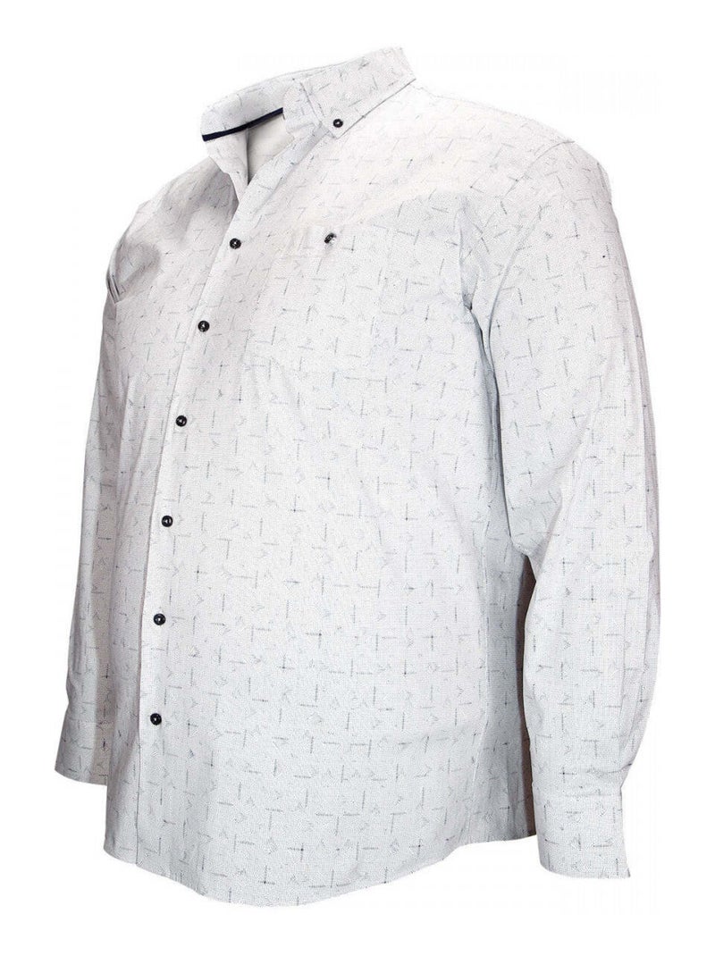 Chemise homme grande taille sport coupe droite NORWICH Doublissimo Blanc , Bleu , 45,46 2XL Blanc Bleu - Kiabi