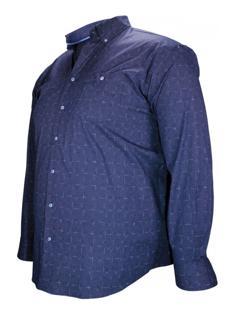 Chemise homme grande taille sport coupe droite NORWICH Doublissimo Bleu - Kiabi