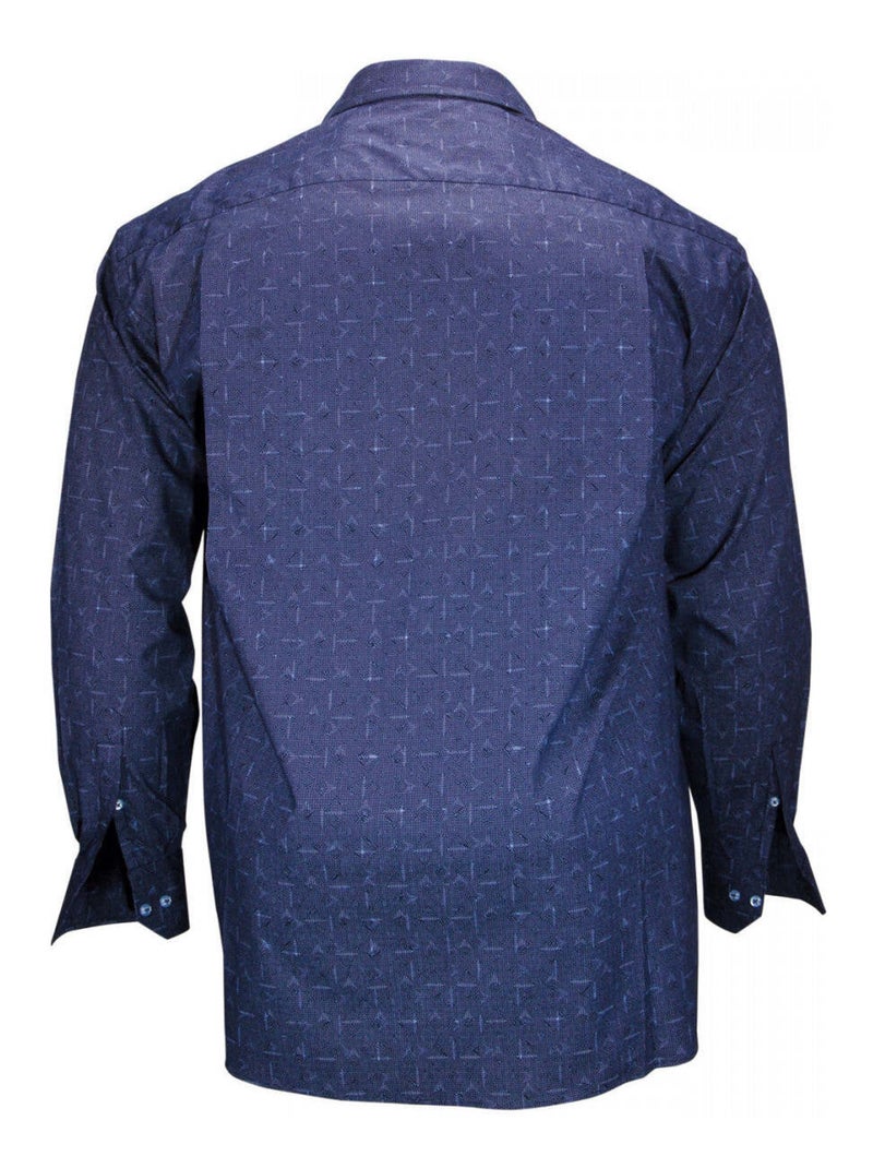 Chemise homme grande taille sport coupe droite NORWICH Doublissimo Bleu - Kiabi