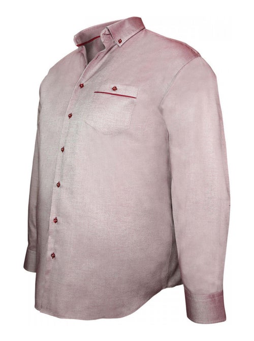 Chemise homme grande taille sport coupe droite OXFORD Doublissimo Bordeaux , 45,46 2XL - Kiabi
