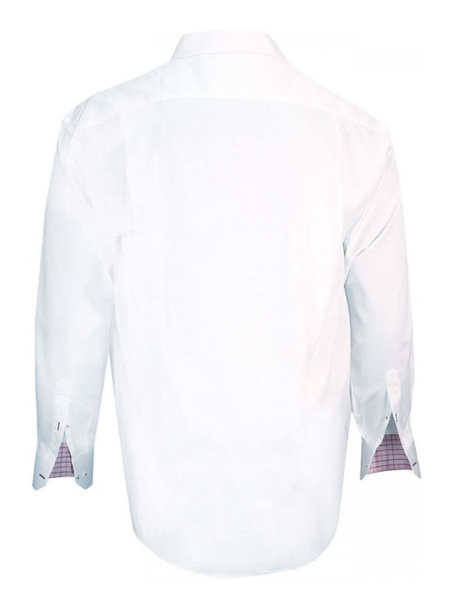 Chemise homme grande taille tendance coupe droite ANTIBE Doublissimo Blanc , Bleu Marine , 45,46 2XL - Kiabi