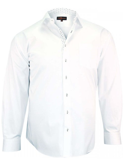 Chemise homme grande taille tendance coupe droite ANTIBE Doublissimo - Kiabi