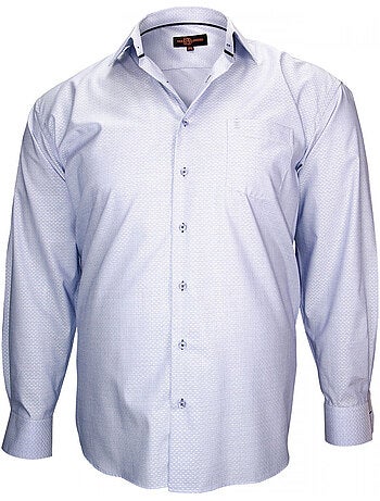 Chemise homme grande taille tissu armuré coupe droite HONFLEUR Doublissimo