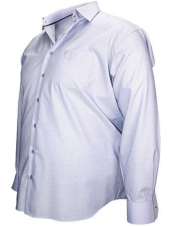 Chemise homme grande taille tissu armuré coupe droite HONFLEUR Doublissimo