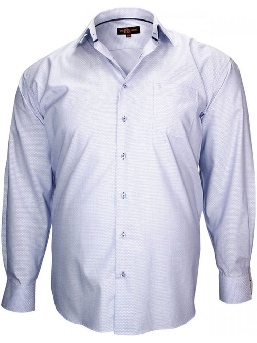 Chemise homme grande taille tissu armuré coupe droite HONFLEUR Doublissimo - Kiabi Chemise homme grande taille tissu armuré coupe droite HONFLEUR Doublissimo - Kiabi