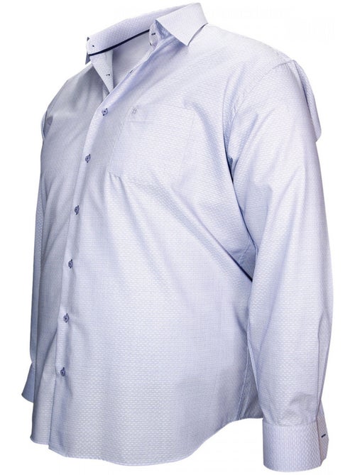 Chemise homme grande taille tissu armuré coupe droite HONFLEUR Doublissimo - Kiabi Chemise homme grande taille tissu armuré coupe droite HONFLEUR Doublissimo - Kiabi