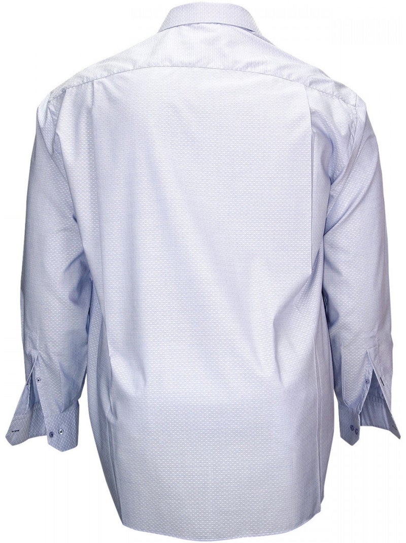 Chemise homme grande taille tissu armuré coupe droite HONFLEUR Doublissimo Bleu - Kiabi