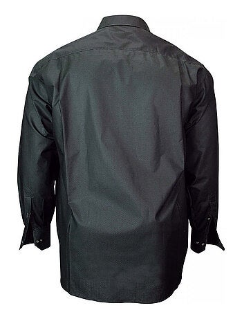 Chemise homme grande taille tissu armuré coupe droite JACQUARD Doublissimo Noir , 47,48 3XL