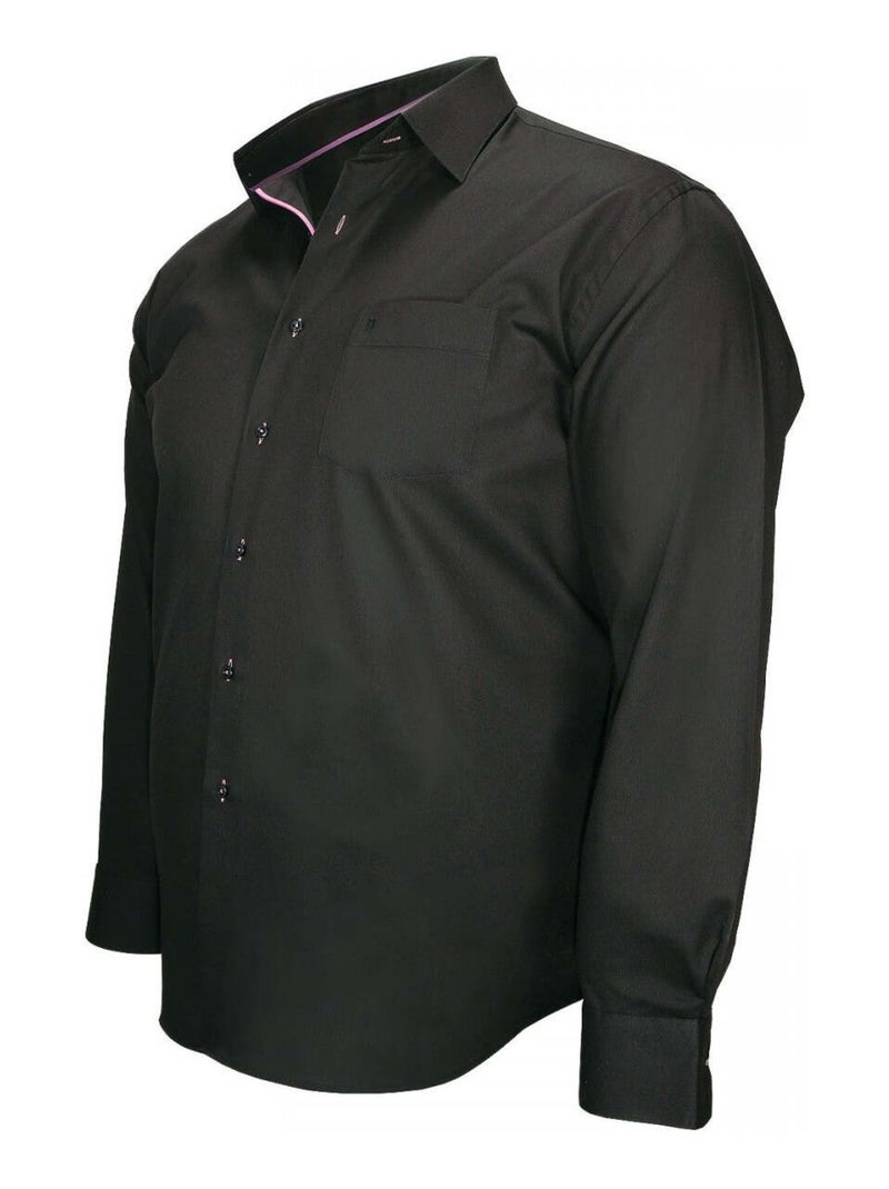 Chemise homme grande taille tissu armuré coupe droite LUGANO Doublissimo Bleu , 45,46 2XL Bleu - Kiabi