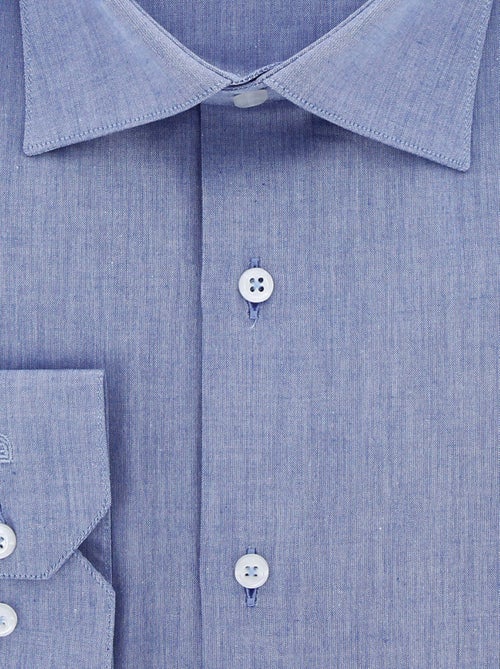 Chemise homme grande taille tissu fil à fil coupe droite PERFILO Doublissimo Bleu , 47,48 3XL - Kiabi