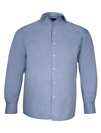 Chemise homme grande taille tissu fil à fil coupe droite PERFILO Doublissimo