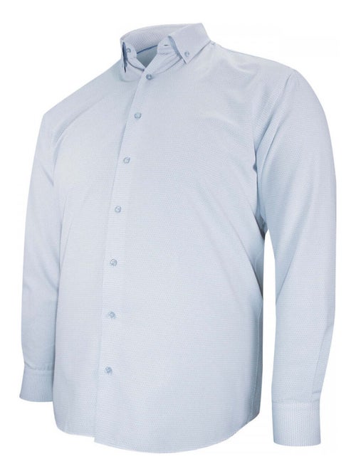 Chemise homme grande taille tissu imprimé coupe droite COLLETO Doublissimo Blanc , 47,48 3XL - Kiabi