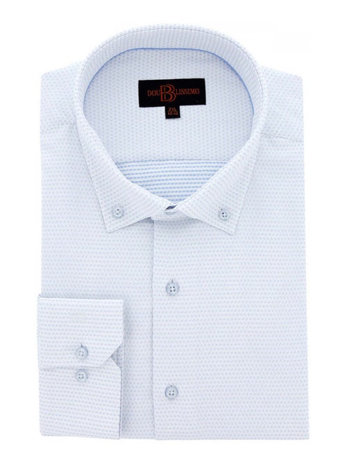 Chemise homme grande taille tissu imprimé coupe droite COLLETO Doublissimo - Kiabi Chemise homme grande taille tissu imprimé coupe droite COLLETO Doublissimo - Kiabi