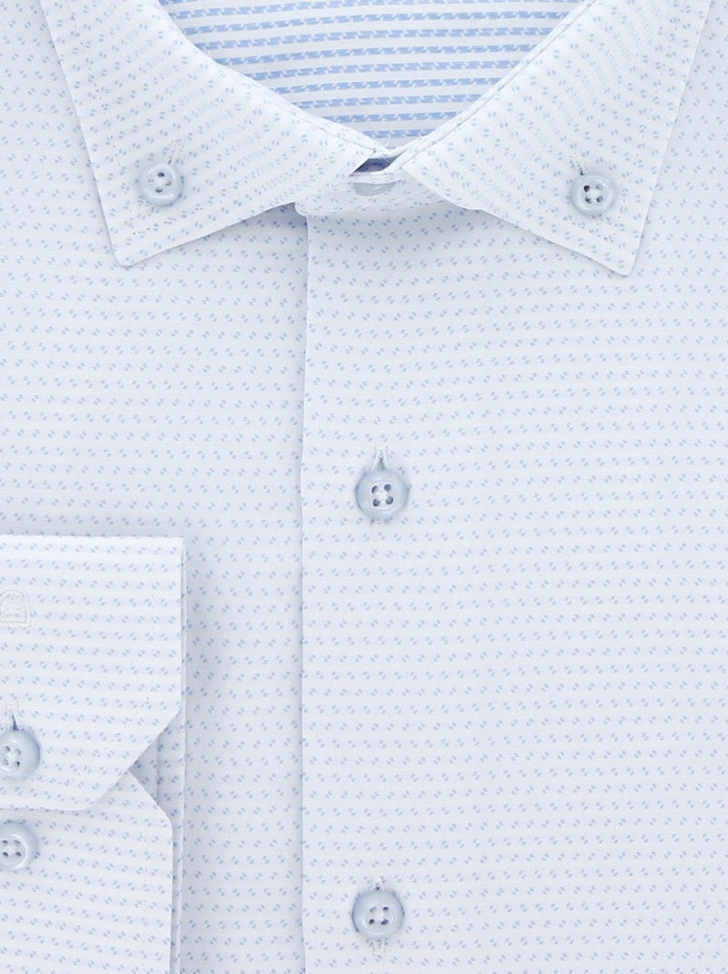Chemise homme grande taille tissu imprimé coupe droite COLLETO Doublissimo Blanc - Kiabi