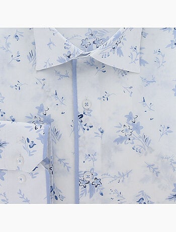Chemise homme grande taille tissu imprimé coupe droite FIOBLU Doublissimo