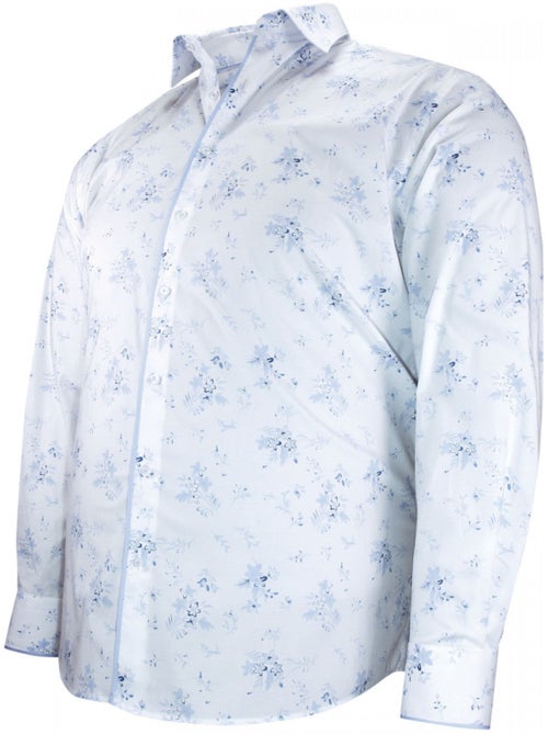 Chemise homme grande taille tissu imprimé coupe droite FIOBLU Doublissimo - Kiabi Chemise homme grande taille tissu imprimé coupe droite FIOBLU Doublissimo - Kiabi