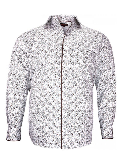 Chemise homme grande taille tissu imprimé coupe droite FIOMAR Doublissimo - Kiabi