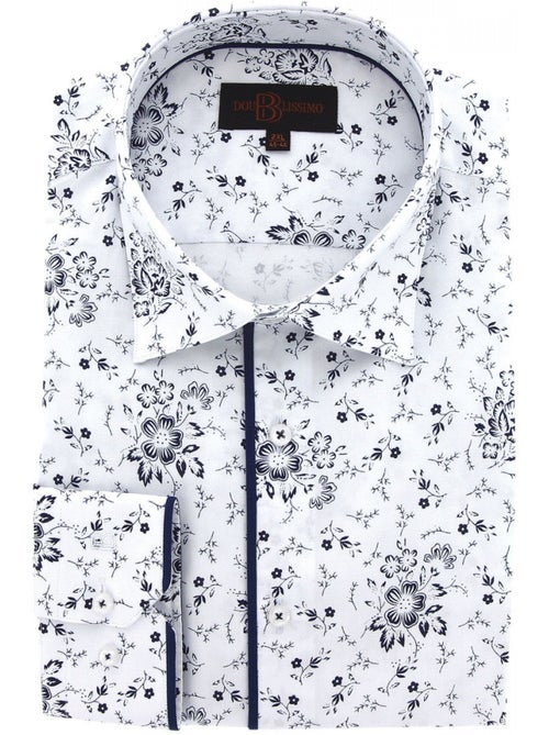 Chemise homme grande taille tissu imprimé coupe droite FIORBLU Doublissimo - Kiabi