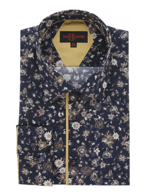 Chemise homme grande taille tissu imprimé coupe droite STAFLORE Doublissimo Blanc , 45,46 2XL - Kiabi