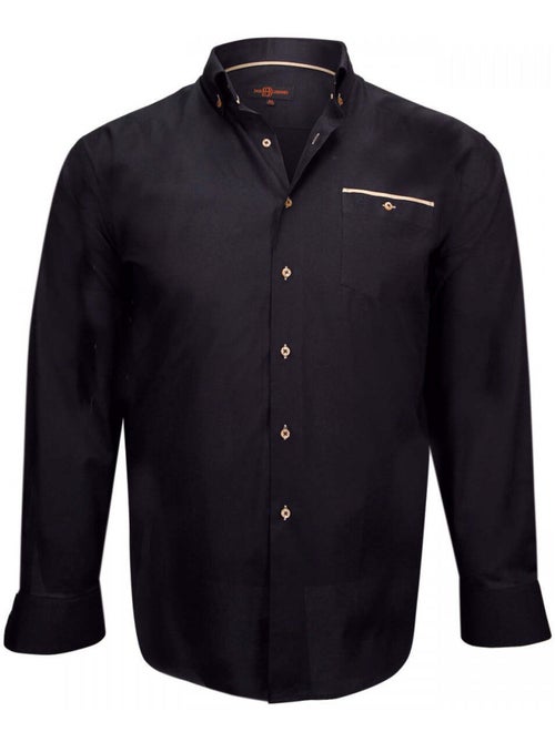 Chemise homme grande taille tissu oxford coupe droite LONDON Doublissimo Bleu , 49,50 4XL - Kiabi