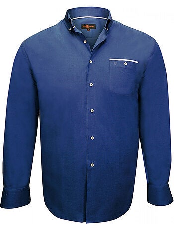 Chemise homme grande taille tissu oxford coupe droite LONDON Doublissimo