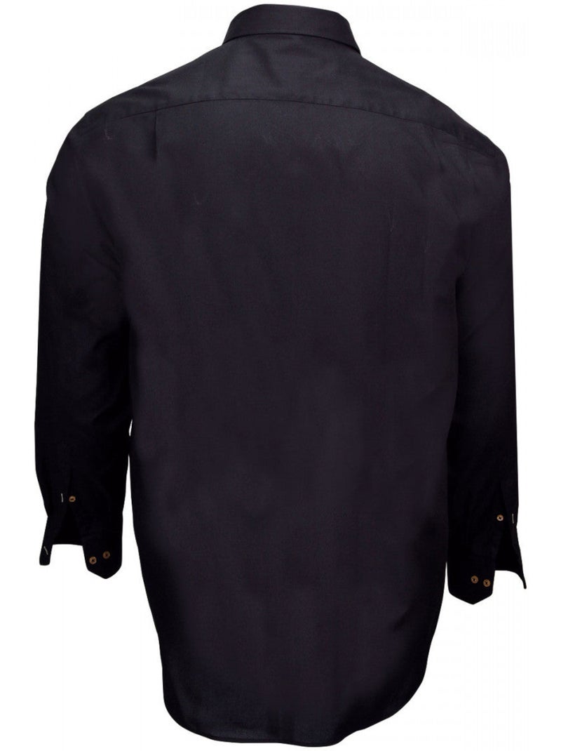 Chemise homme grande taille tissu oxford coupe droite LONDON Doublissimo Noir - Kiabi