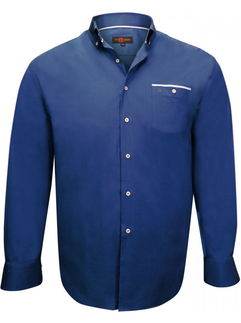Chemise homme grande taille tissu oxford coupe droite LONDON Doublissimo Noir - Kiabi