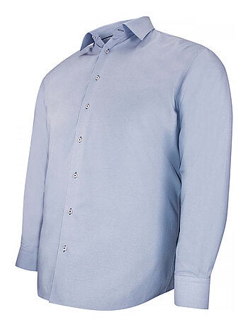 Chemise homme grande taille tissu oxford coupe droite OPPICHE Doublissimo Rose , 49,50 4XL