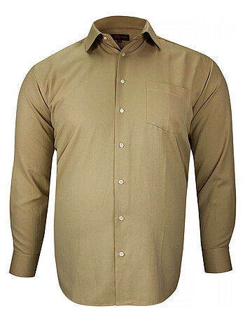 Chemise homme grande taille tissu premium à rayures coupe droite AUTUN Doublissimo