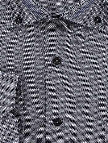 Chemise homme grande taille tissu texturé à col boutonné coupe droite ARMATONI Doublissimo