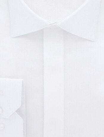 Chemise homme grande taille tissu texturé à gorge cachée coupe droite DINOZZE Doublissimo