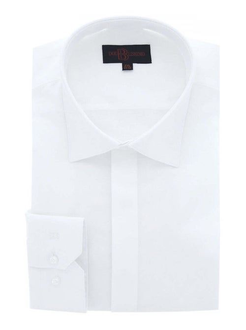 Chemise homme grande taille tissu texturé à gorge cachée coupe droite DINOZZE Doublissimo - Kiabi