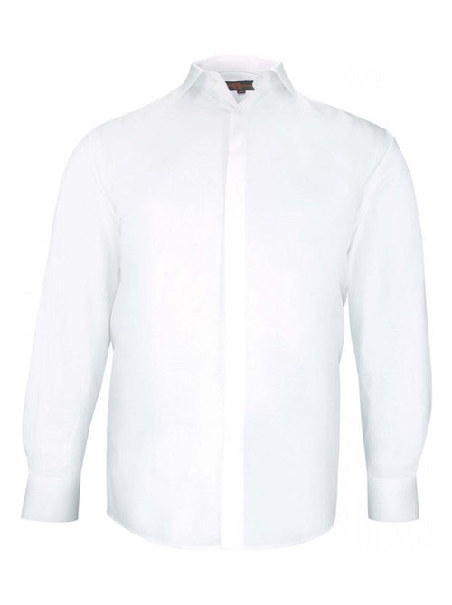 Chemise homme grande taille tissu texturé à gorge cachée coupe droite DINOZZE Doublissimo - Kiabi Chemise homme grande taille tissu texturé à gorge cachée coupe droite DINOZZE Doublissimo - Kiabi