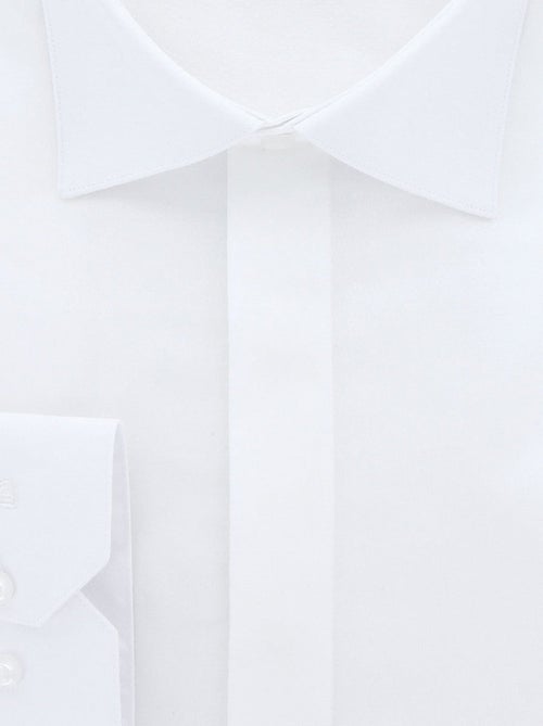 Chemise homme grande taille tissu texturé à gorge cachée coupe droite DINOZZE Doublissimo - Kiabi Chemise homme grande taille tissu texturé à gorge cachée coupe droite DINOZZE Doublissimo - Kiabi