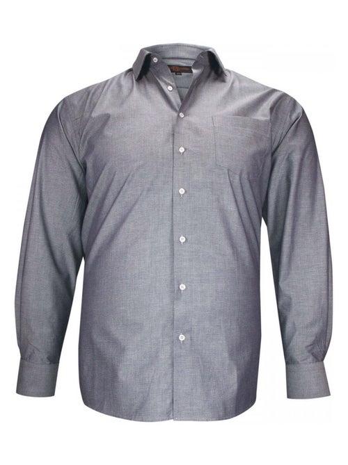 Chemise homme grande taille tissu texturé à motifs coupe droite TONOGIO Doublissimo Gris , 45,46 2XL - Kiabi