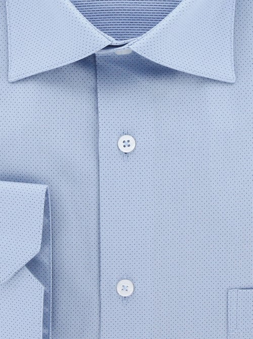 Chemise homme grande taille tissu texturé coupe droite TONOBLU Doublissimo Bleu , 47,48 3XL - Kiabi