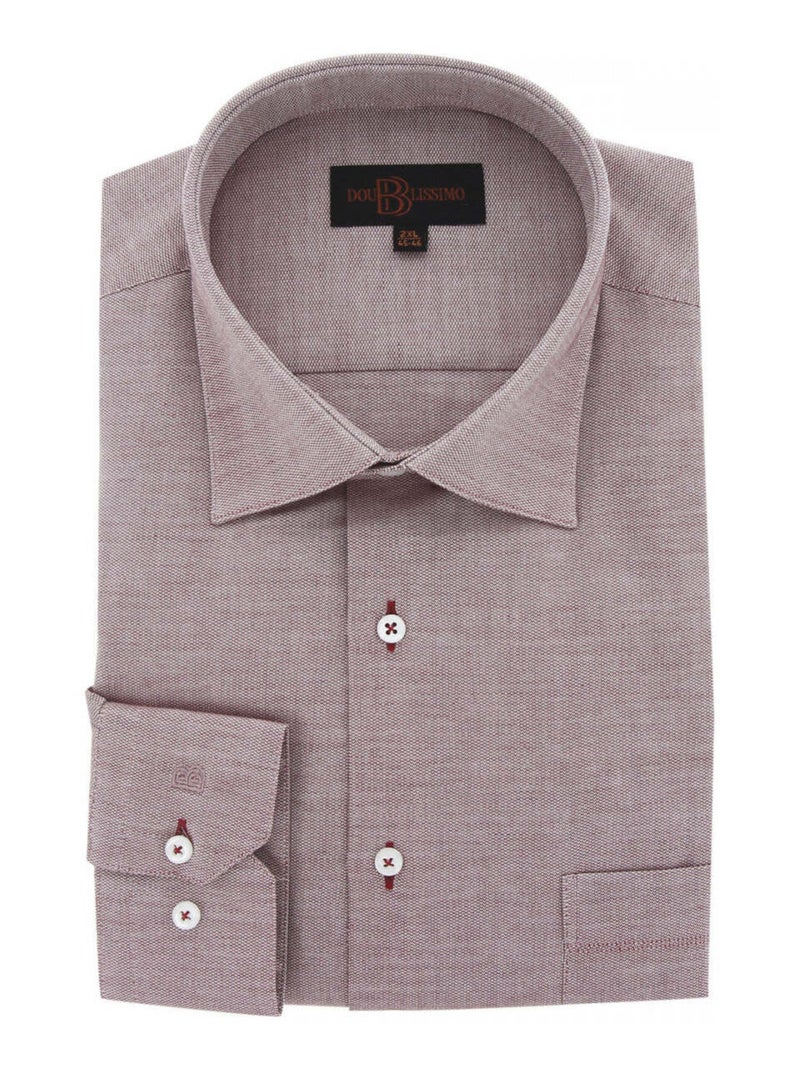 Chemise homme grande taille tissu texturé coupe droite TONOROSSO Doublissimo Rouge , 49,50 4XL Rouge - Kiabi