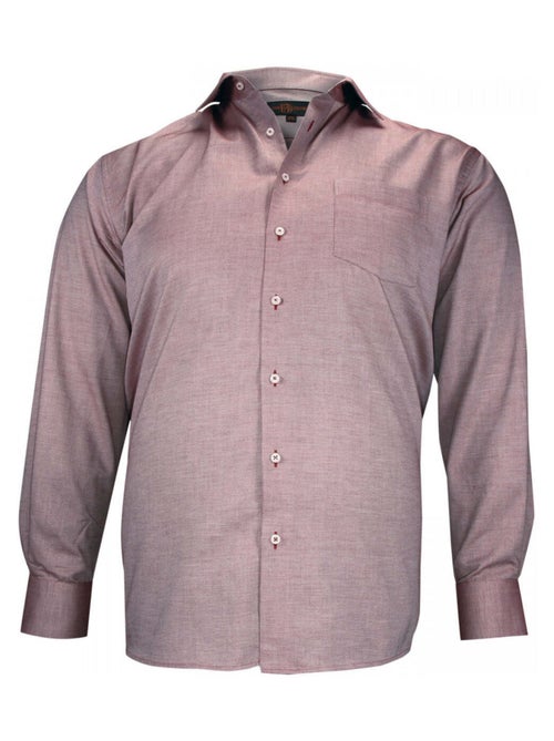 Chemise homme grande taille tissu texturé coupe droite TONOROSSO Doublissimo Rouge , 51,52 5XL - Kiabi