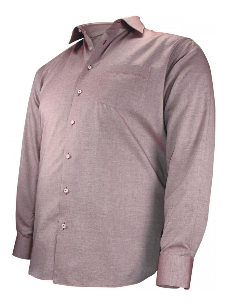 Chemise homme grande taille tissu texturé coupe droite TONOROSSO Doublissimo Rouge , 51,52 5XL Rouge - Kiabi