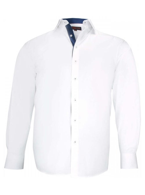 Chemise homme grande taille tissu uni coupe droite CLASSOPO Doublissimo - Kiabi Chemise homme grande taille tissu uni coupe droite CLASSOPO Doublissimo - Kiabi