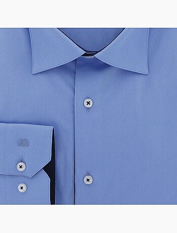 Chemise homme grande taille tissu uni coupe droite CLASSOPO Doublissimo