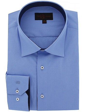 Chemise homme grande taille tissu uni coupe droite CLASSOPO Doublissimo